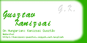 gusztav kanizsai business card