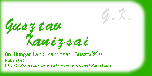 gusztav kanizsai business card